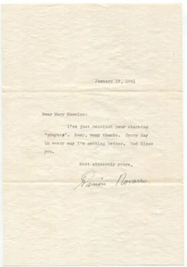 1941 Ramon Novarro Thanks Fan for Well Wishes - Picture 1 of 5
