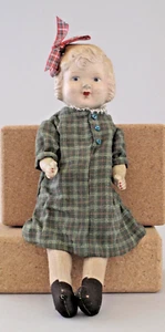 ANTIKE METROPOLITAN DOLL COMPANY COMPOSITION & STROHSCHLEIFENPUPPE 20er Jahre - Bild 1 von 20