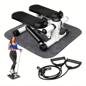 Mini Stepper Exercise Machine Stair Equipment with Resistance Bands LCD Monitor - Picture 1 of 8