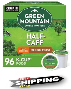 Keurig Green Mountain 1/2 Half Caff Coffee K-cups 96 Count Medium Roast ❗ - Picture 1 of 1