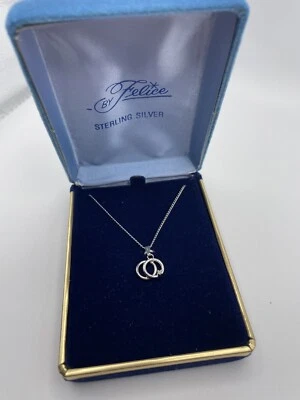 Anillo de boda doble de plata esterlina Felice de colección colgante con acento de diamantes nuevo en stock Foto 1 de 3