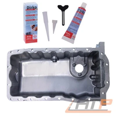 ALU-ÖLWANNE +ELRING DICHTUNG DICHTMASSE FÜR VW BORA GOLF 4 1J 1.4 1.6 1.9TDI 2.0 - Bild 1 von 4