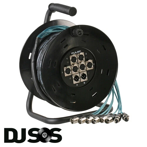 Pulse PLS00406 Multicore Reel XLR 6/2 15M Stage Box Snake multi core mic cable - Image 1 of 1