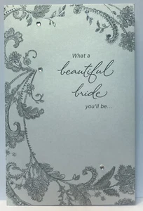 Bride To Be Wedding Shower Silver Couple American Greetings Marriage Card - Picture 1 of 2