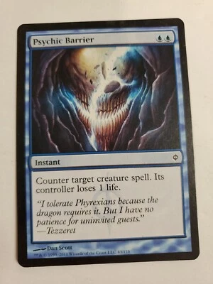 MTG Magic The Gathering Card Psychic Barrier Instant Blue New Phyrexia 2011 - Image 1 of 2
