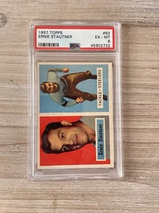 ERNIE STAUTNER 1957 TOPPS FOOTBALL CARD # 92 PSA 6 EX / STEELERS HOF'er - Picture 1 of 2