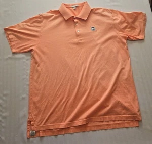 Peter Millar Shirt Men's XL Golf Polo Short Sleeve Outdoors Summer Comfort Peach - Picture 1 of 9