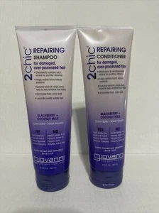 Giovanni 2Chic Blackberry & Coconut Milk Repairing shampoo & Conditioner 8.5 oz - Picture 1 of 2