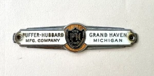PUFFER HUBBARD Vintage Emblem Labor Kühlschränke Logo Grand Haven MI - Bild 1 von 2