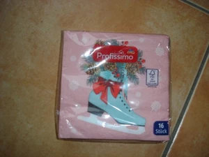 Servietten  Weihnachten  16Stück   25x25 cm groß  hellrose mit Prägung   Neu OVP - Bild 1 von 2