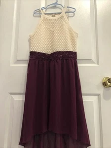 girls Lily Bleu size 12 sleeveless lined hi-low dress - Picture 1 of 10
