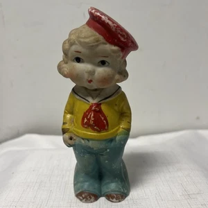 Marinero Bisque Vintage de 7" - Hecho en Japón - Imagen 1 de 9