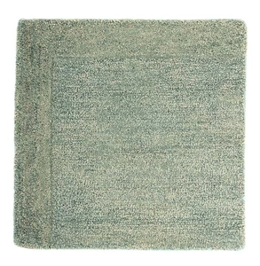 Alfombra de lana Morgenland cuadrada - 47 x 47 cm - verde - Imagen 1 de 4