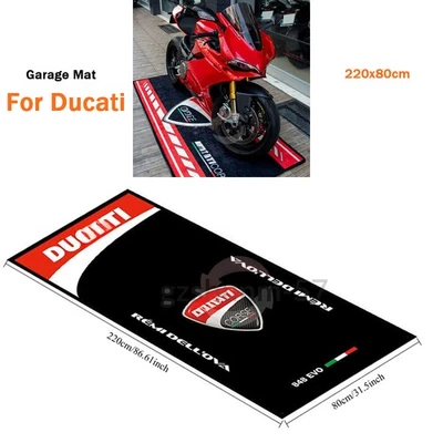 Alfombrilla de garaje para exhibición de suelo Ducati V4 V4S V2 MONSTER 950 821 937 220x80 cm Foto 1 de 4