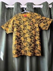 Supreme Floral Small Box Tee Black/Gold Sz M SS20 - Picture 1 of 14