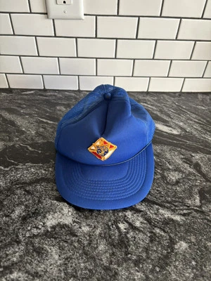 Vtg Knights of Columbus Hat K of C Trucker Blue Snapback Foam Front Patch Cap - Image 1 of 4