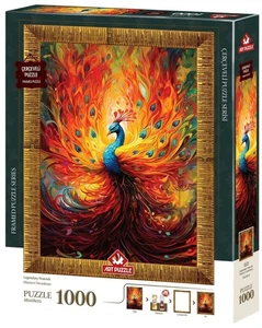 NEW Art Puzzle Jigsaw Puzzle 1000 Pieces with Frame and Glue 5670 Colorful Peaco - Imagen 1 de 3