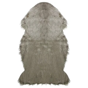 Northlight 2' x 3' Furry Chic Latte Brown Faux Fur Plush Pile Area Throw Rug - Bild 1 von 1