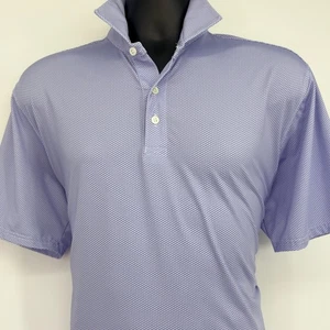 Holderness & Bourne Men Shirt Riviera Lilac Golf Polo Stretch Tailored Fit L - Picture 1 of 9