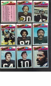 Set squadra Topps Football Pittsburgh Steelers 1977 (tutte le 24 carte) - Foto 1 di 3