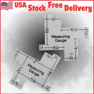 Mini Sewing Measuring Gauge Aluminium Quilting Templates Ruler for DIY 2" 2 Pcs - Picture 1 of 8