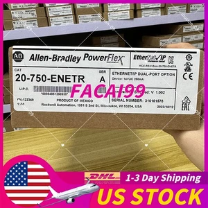 2023 Neu Factory Sealed 20-750-ENETR/A AB PowerFlex 750 2-P ENet/IP Modul TX - Bild 1 von 6