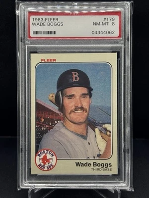 Fleer Wade Boggs #179 1983 PSA 8 Foto 1 de 2