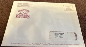 Vintage Cabbage Patch Kids Koosas Registration Certificate OJ - Bild 1 von 3