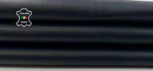 BLACK Soft Italian Lambskin Sheep Lamb Leather hides skins 4sqf 0.9mm #C5339 - Picture 1 of 7