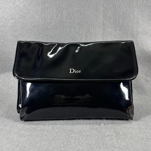 Christian DIOR Beauty Cosmetic Bag Trifold Parfums Makeup Jewelry Patent Leather - Picture 1 of 20