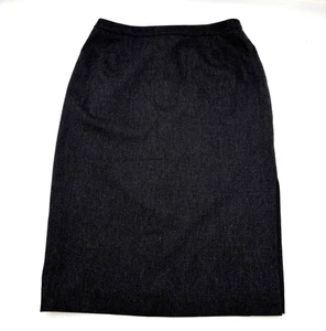 Vintage Armani Colezioni schwarz Wolle Kaschmir Mischung Seitenschlitz Bleistiftrock 2 24x23" - Bild 1 von 12