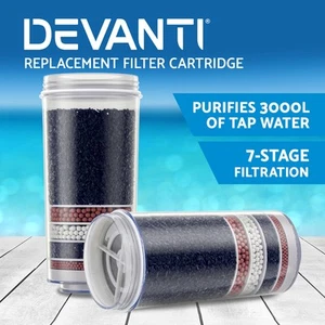 Devanti Water Cooler Dispenser 7-Stage Replacement Filter Purifier System 2 Pack - Picture 1 of 8