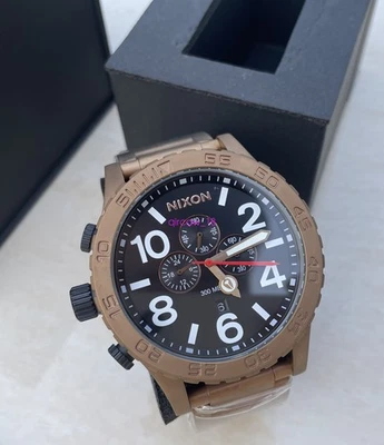 Nixon 51-30 Chrono - Bronze/Black A1389-5145-00 Chronograph Men's Watch new - Image 1 of 4
