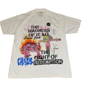 Travis Scott Utopia x St Michael 3A Tee White Size Large Cactus Jack - Picture 1 of 6