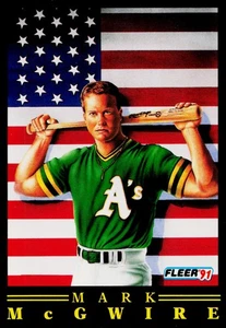 1991 Fleer Pro-Visions Mark McGwire #4 Oakland Athletics - Picture 1 of 2