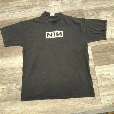Vintage 1998 Nine Inch Nails Self Destruct Grunge Logo All Sport T-Shirt Tee 90s - Image 1 of 4