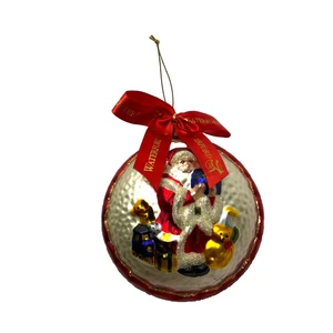 Waterford Holiday Heirlooms Santa Ornament 2003 Nostalgia Collection 3D Glas 4 Zoll - Bild 1 von 9