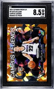 Selecciones del draft de Panini Prizm 2024 - Campus Legends Caitlin Clark #5 Orange Ice Prizm - Imagen 1 de 2