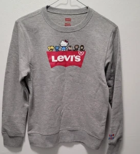 NWT Levis X Hello Kitty Sweatshirt Gray Size Girls X-Large - Picture 1 of 5