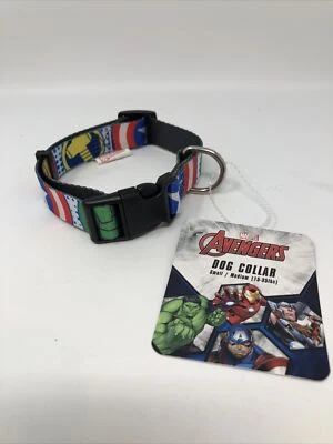 Collar de perro superhéroe con clip de plástico Marvel Avengers pequeño mediano (15-35 libras) Foto 1 de 4