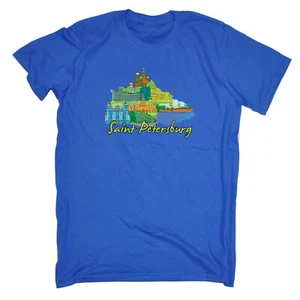 Saint Petersburg St Russia Country Flag Destination - Mens Funny T-Shirt Tshirts - Picture 1 of 12