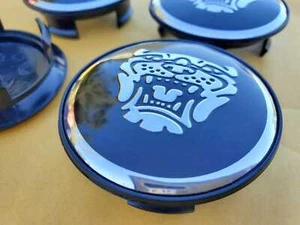 JAGUAR Set Of 4 Black Wheel Center Cap 59mm (No Writing) NEW - Bild 1 von 4