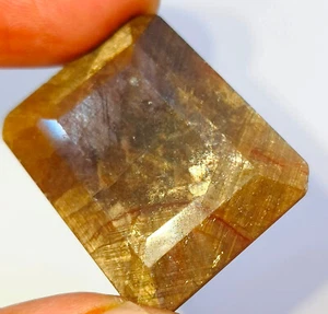 Zaffiro Naturale 127 Cts Non Trattato Non Riscaldato Taglio Smeraldo Pietra Preziosa Sciolta H77 - Foto 1 di 2