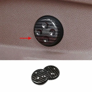 ABS Carbon Fiber Seat Button Handle Cover Trim 2PCS For Benz C-Class 2015-2021 - Foto 1 di 6
