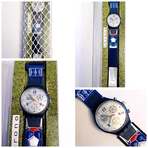 Swatch Chrono Special Pack SCZ101IT Vintage Wrist Watch NOS Goooal Italy - Picture 1 of 13