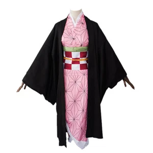 nezuko竈門 禰豆子 style Cosplay Costume Full KIDS/Adults demon slayer kimetsu - Picture 1 of 9