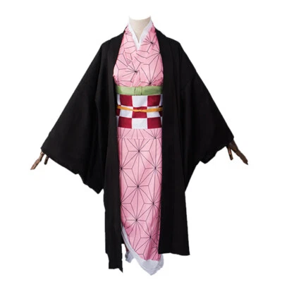 nezuko竈門 禰豆子 style Cosplay Costume Full KIDS/Adults demon slayer kimetsu - Image 1 of 4