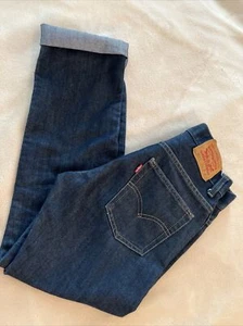 Jeans Levi’s 511 slim lavaggio scuro gamba dritta vita media ragazzo taglia 14 27x27 27/27 - Foto 1 di 7