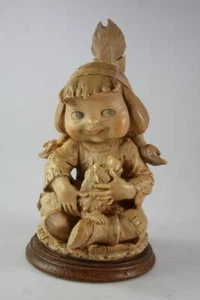 CAPODIMONTE ITALY VINTAGE FIGURINE INDIAN GIRL SIGNED GUISEPPE ARMANI - Picture 1 of 10