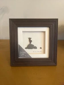 Sharon Nowlan gerahmter Kieselstein Meerglas Kunst ""Die kleinen Dinge! 6 x 6 - Bild 1 von 3